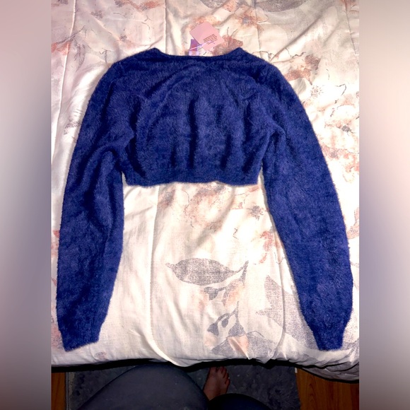 Savage X Fenty Faux Fur Crop Top - Picture 2 of 5